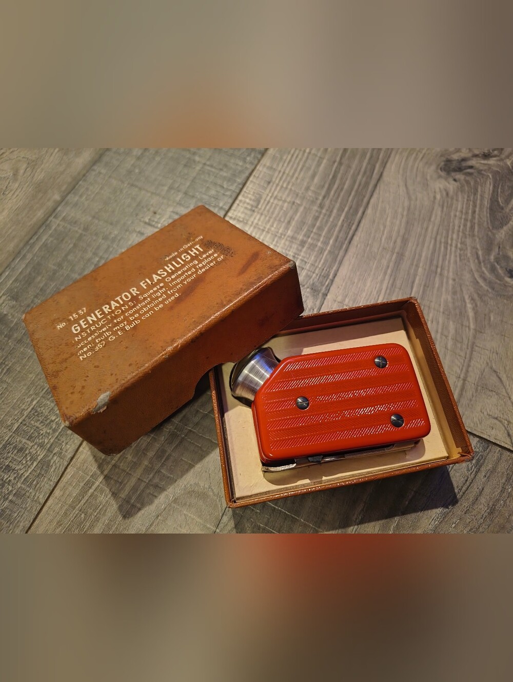 Vintage Red Pocket Flashlight - Unbranded
